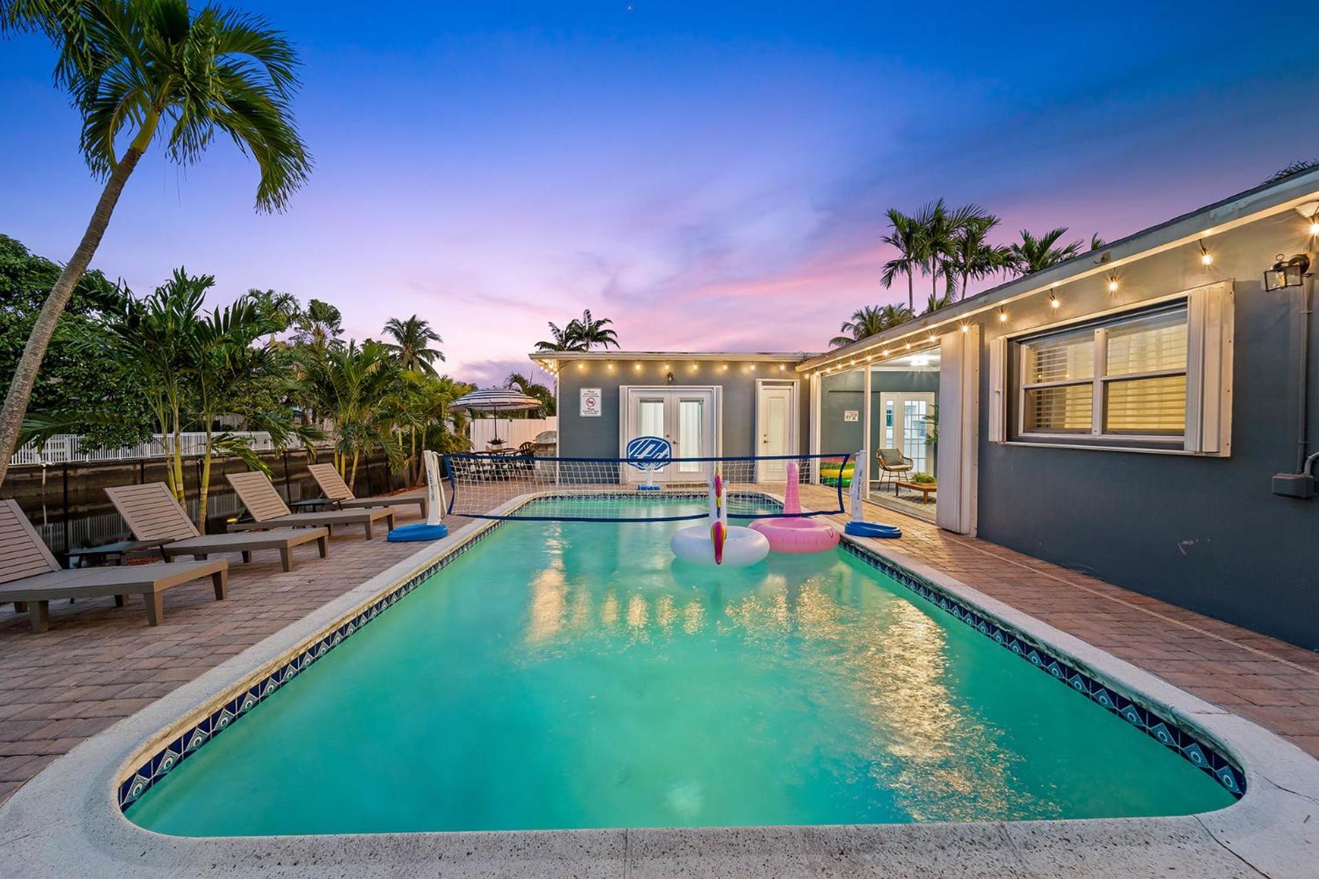 Peaceful 5br -waterway Views Private Heated Pool * Fort Lauderdale